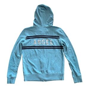 Victorias‎ Secret Supermodel Essentials Angel Foil Bling Hoodie Sweatshirt XS